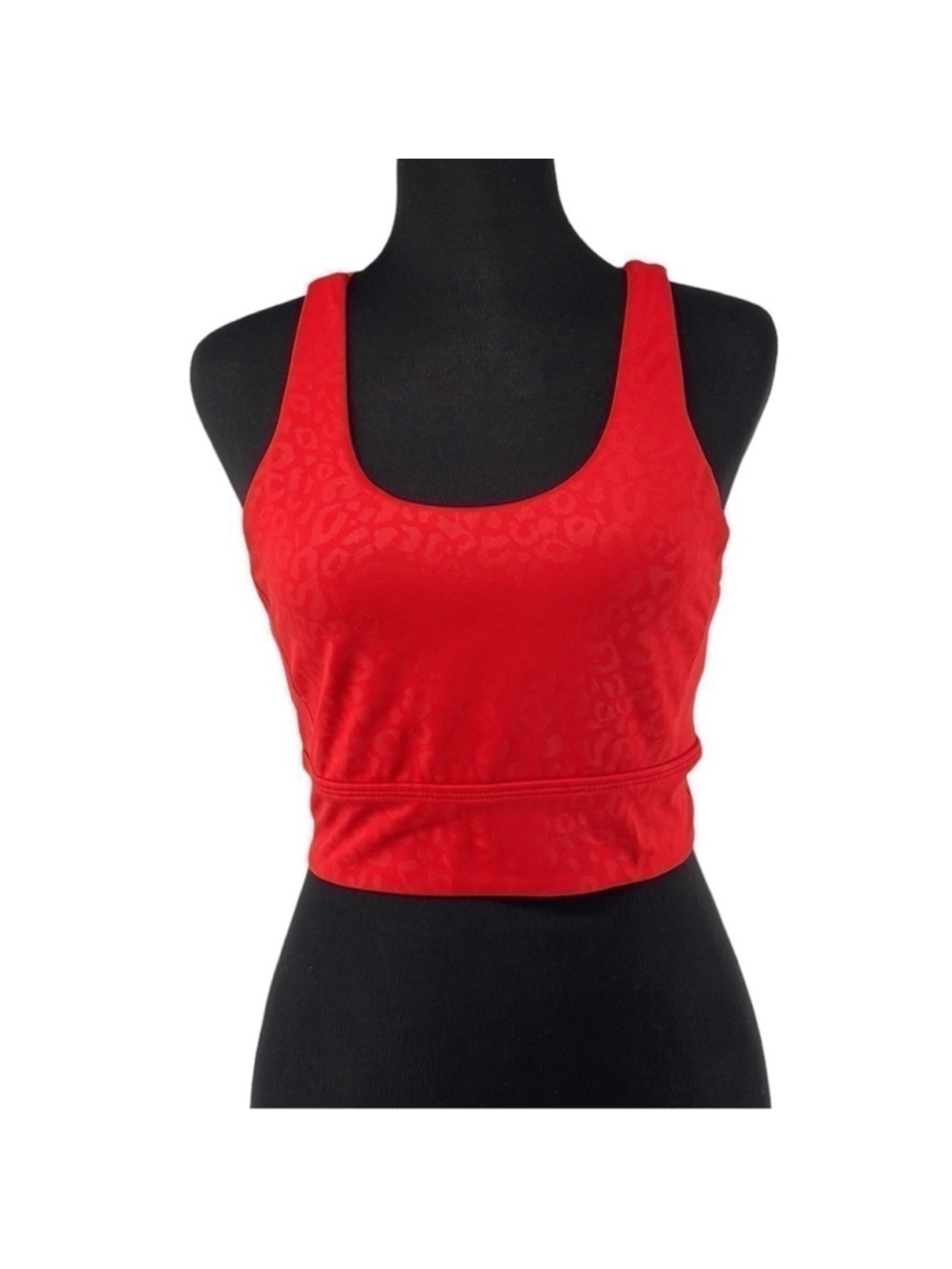 Buffbunny Rosa sports bra crop top animal print gym workout criss cross back xs
